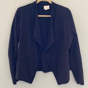 Black Caslon drape front blazer: size M